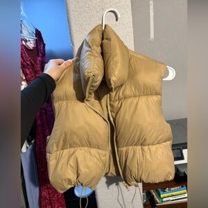 Tan Puffer Vest